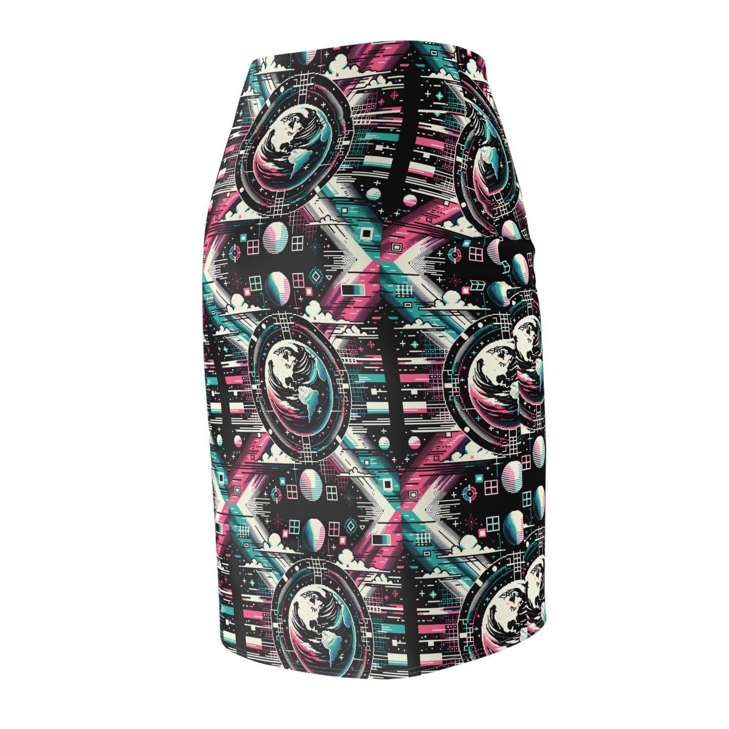 Digital Artistry Digital-native Streetwear Women's Pencil Skirt - 8404 Design-62