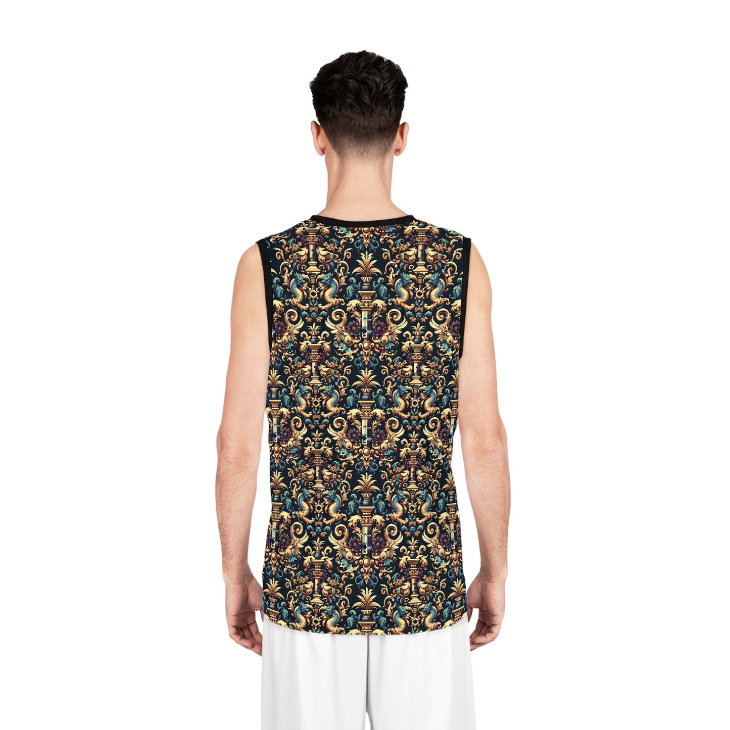 Digital Renaissance Modern Baroque Fusion Basketball Jersey - 8404 Design-57