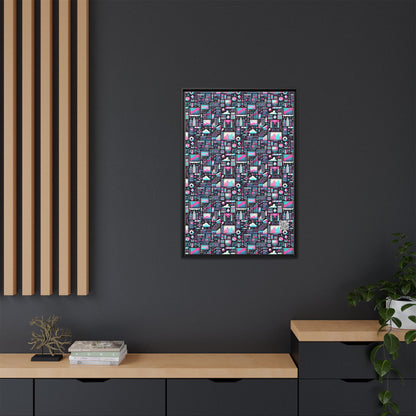 Digital Rebellion Youthful Streetwear with a Rebellious Digital Twist Matte Canvas, Framed (multi-color) - 8404 Design-71 A