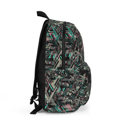 Digital Dreamland Tech-Inspired Streetwear Backpack - 8404 Design-51