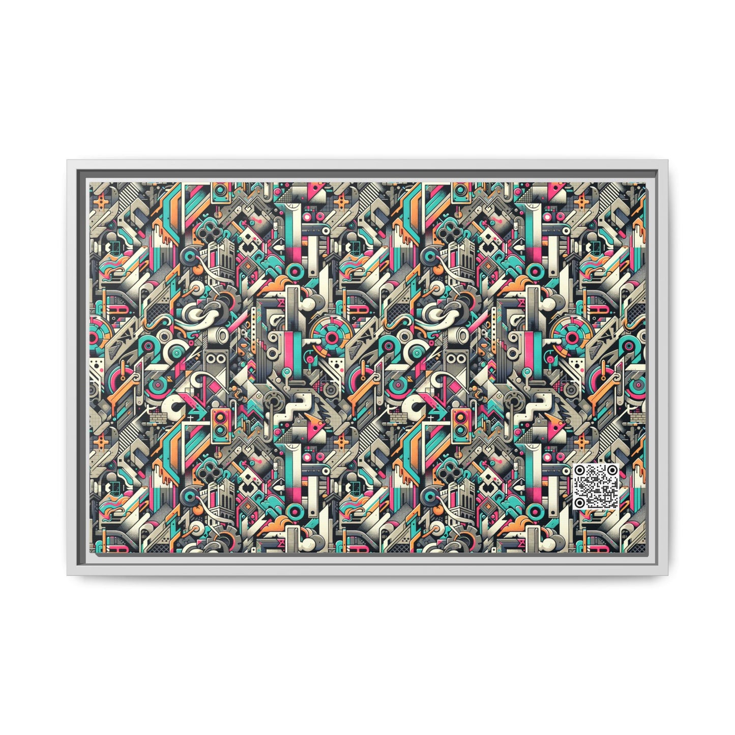 Digital Street Art Urban Street Style Matte Canvas, Framed (multi-color) - 8404 Design-74 B