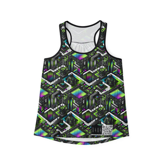 Retro Futurism Graphics Tech-Forward Streetwear Women's Tank Top - 8404 Design-52