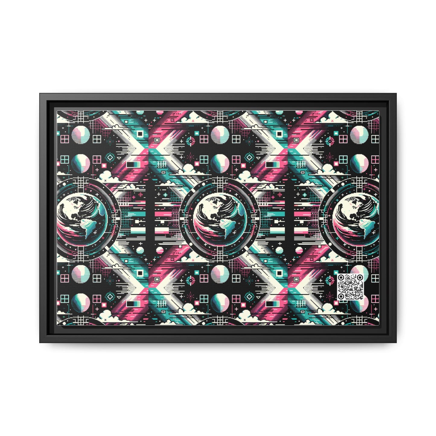 Digital Artistry Digital-native Streetwear Matte Canvas, Framed (multi-color) - 8404 Design-62 B