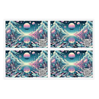Digital Dreamscapes Digitally-Inspired Streetwear With a Dreamy, Surreal Twist Sticker Sheets - 8404 Design-61