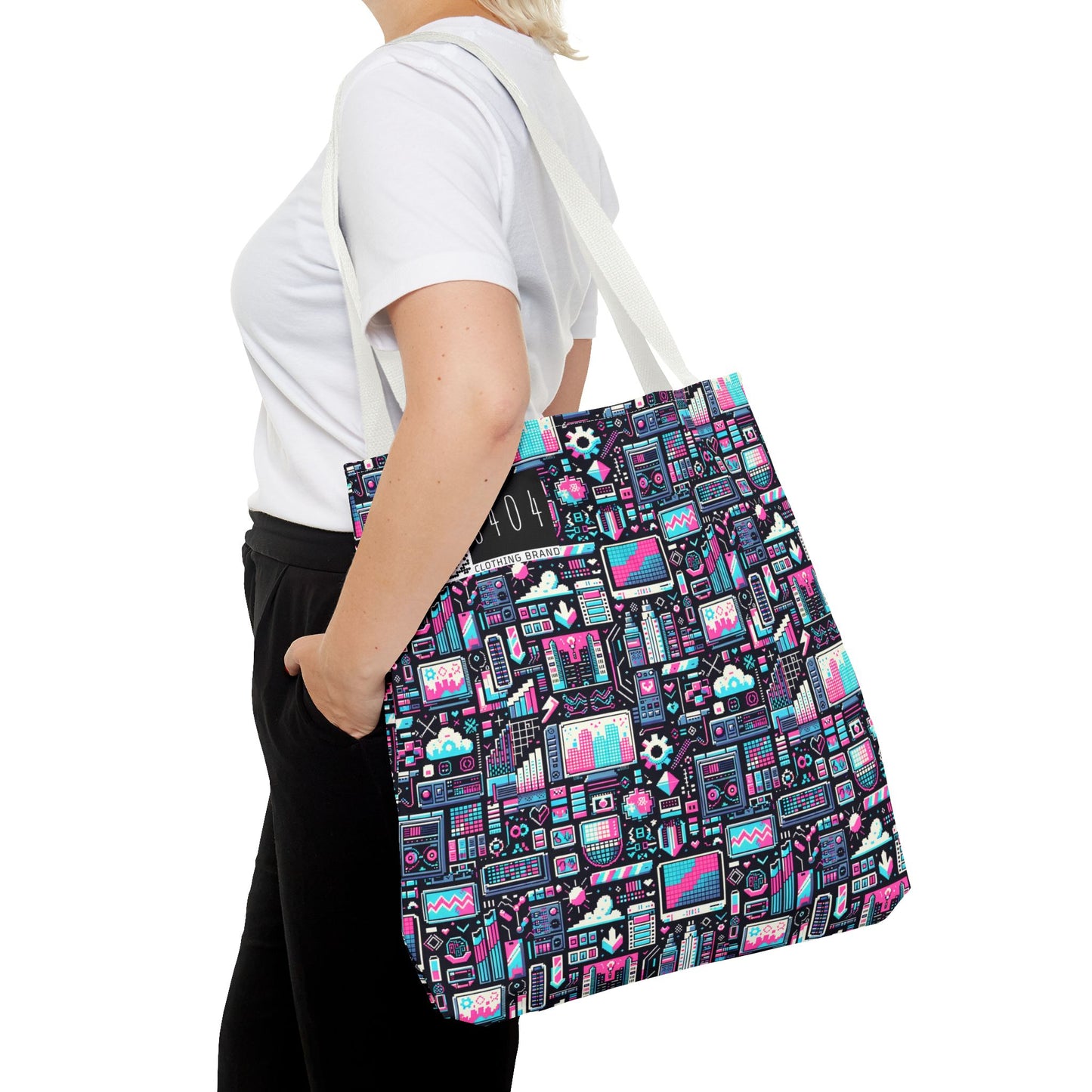 Digital Rebellion Youthful Streetwear with a Rebellious Digital Twist Tote Bag - 8404 Design-71