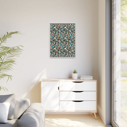 Digital Street Art Urban Street Style Matte Canvas, Framed (multi-color) - 8404 Design-81 A