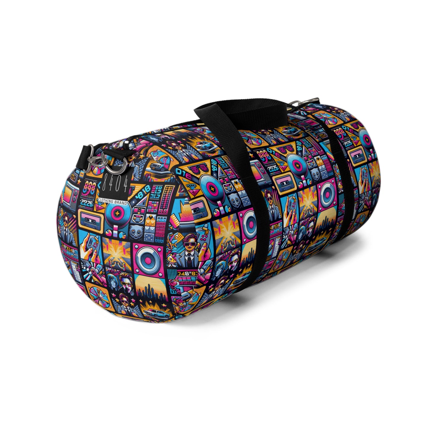 Digital Pop Culture Mashup Maximalist Pop Duffel Bag - 8404 Design-52