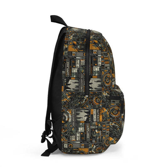 Digital Punk Futuristic Grunge Backpack - 8404 Design-52