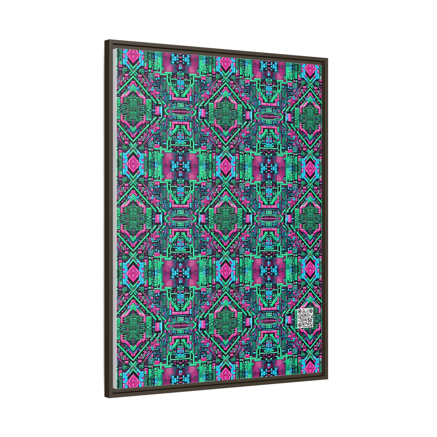 Digital Glitch Vibes Tech-Inspired Streetwear Matte Canvas, Framed (multi-Color) - 8404 Design-71 A