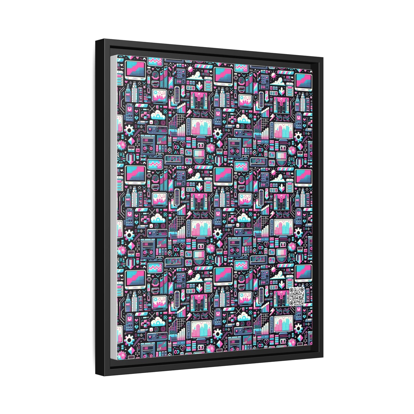 Digital Rebellion Youthful Streetwear with a Rebellious Digital Twist Matte Canvas, Framed (multi-color) - 8404 Design-71 A