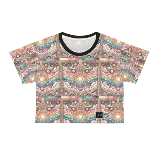 Digital Dreamland Whimsical and Nostalgic Streetwear With a Digital Twist Crop Tee - 8404 Design-56