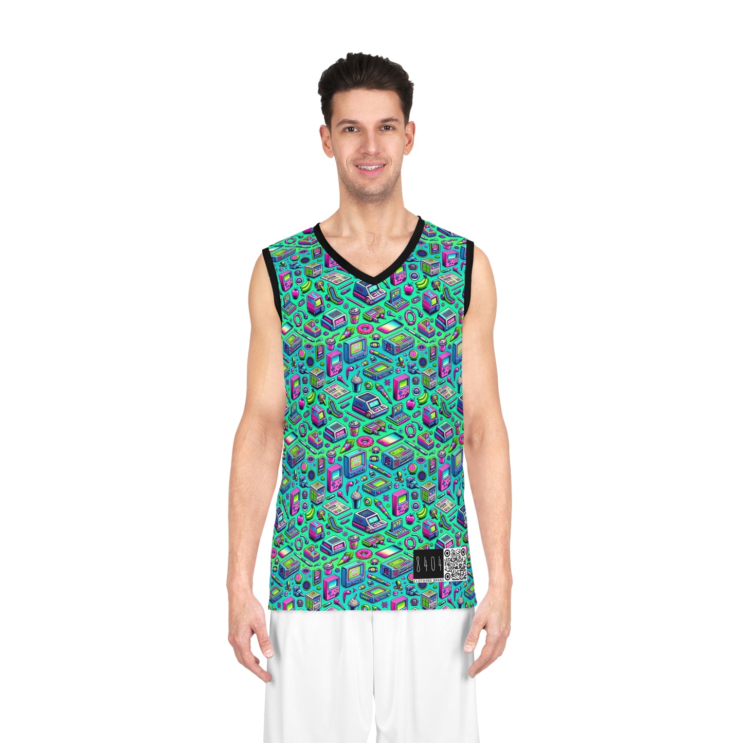 Y2k Revival Nostalgic Futurism Basketball Jersey - 8404 Design-48