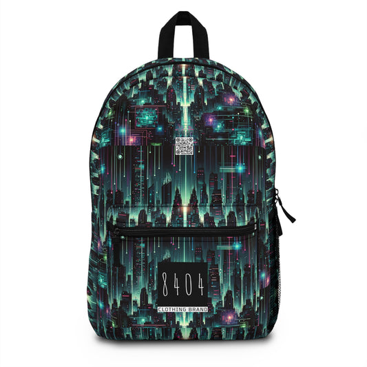 Tech Noir Graphics Cyberpunk Tech Aesthetic Backpack - 8404 Design-69