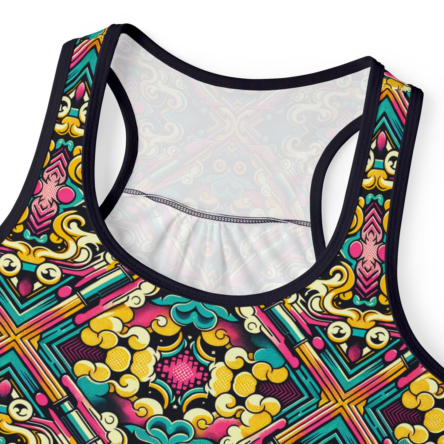 Neon Pop Art Revival Pop Culture Retro Women's Tank Top - 8404 Design-59