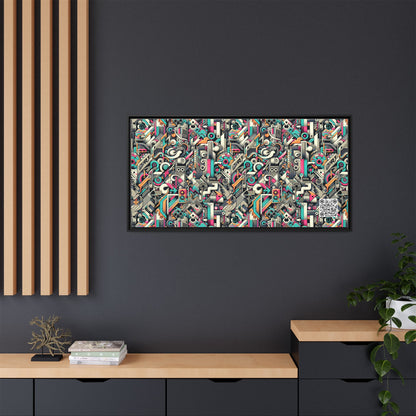 Digital Street Art Urban Street Style Matte Canvas, Framed (multi-color) - 8404 Design-74 B