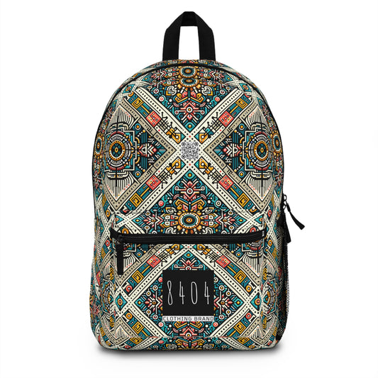 Cultural Fusion Tech Blend of Cultural Heritage With Tech-Inspired Elements Backpack - 8404 Design-64