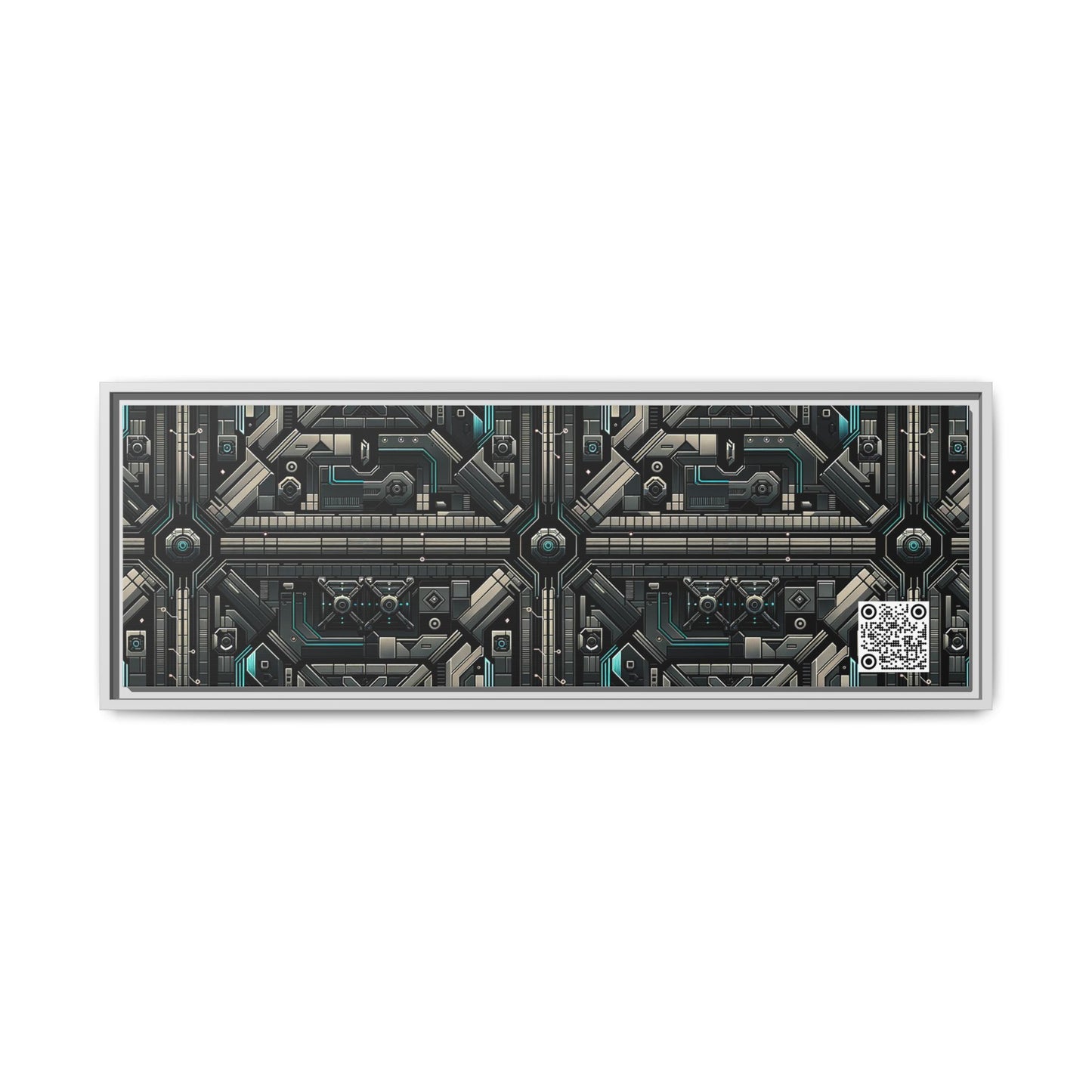 Tech Noir Futuristic Tech Aesthetic with a Dark Twist Matte Canvas, Framed (multi-color) - 8404 Design-59 B