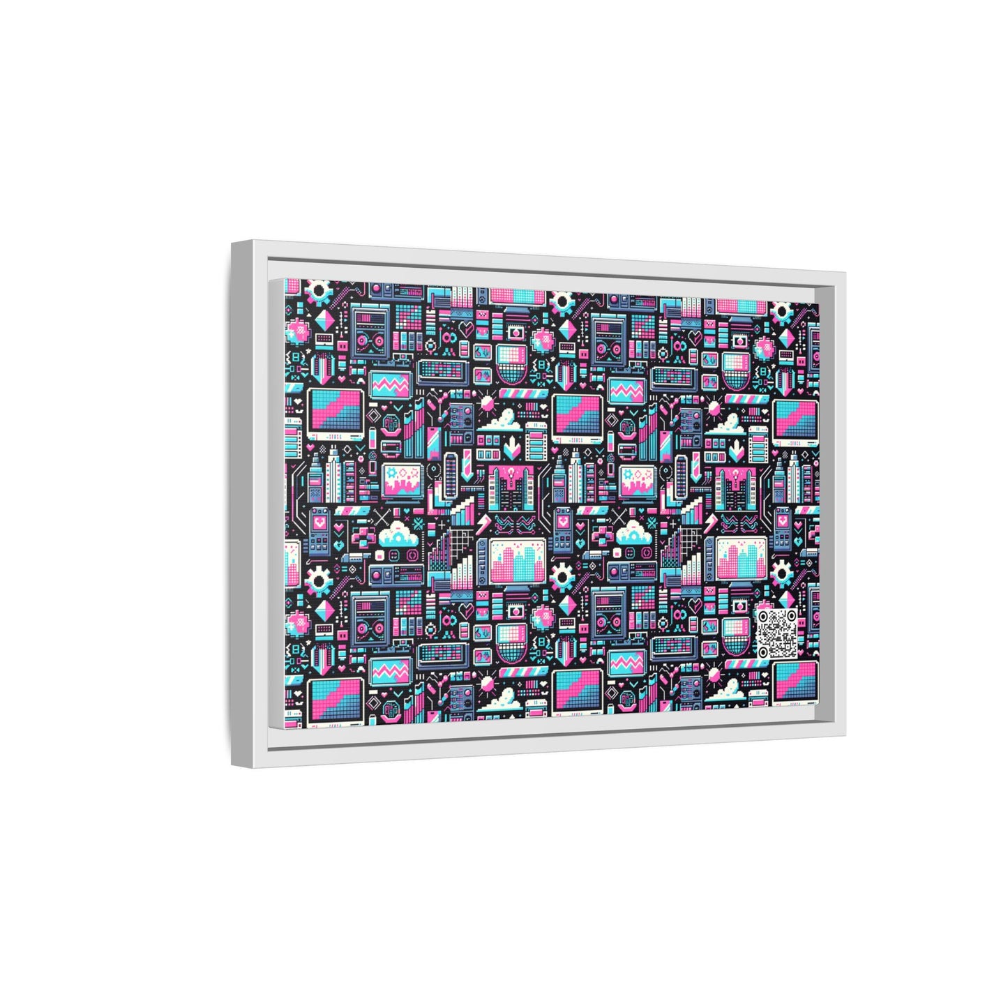 Digital Rebellion Youthful Streetwear with a Rebellious Digital Twist Matte Canvas, Framed (multi-color) - 8404 Design-71 B