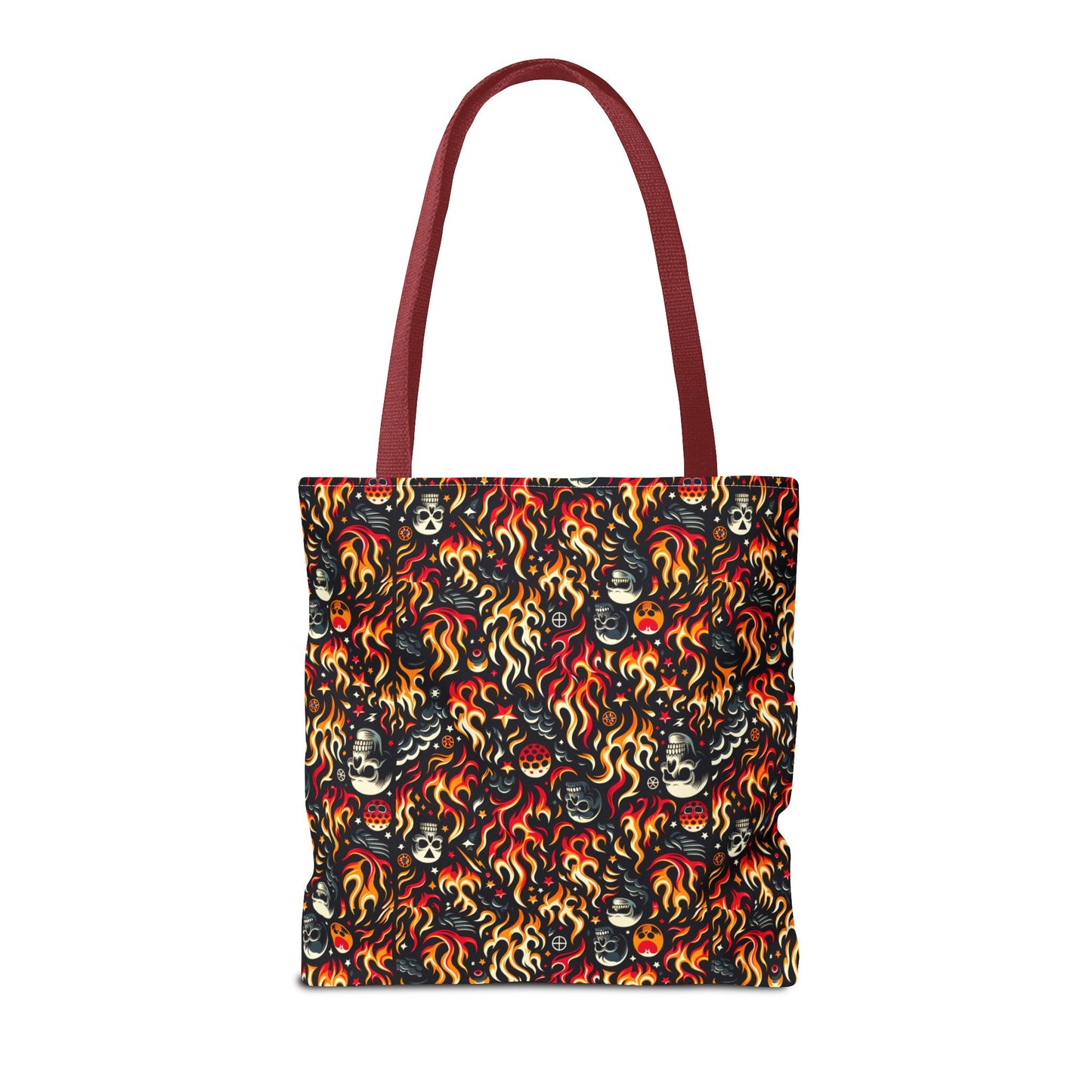 Flame Graphics Maximalist Streetwear Tote Bag - 8404 Design-76