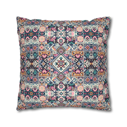 Spun Polyester Square Pillowcase - 8404 Design-02