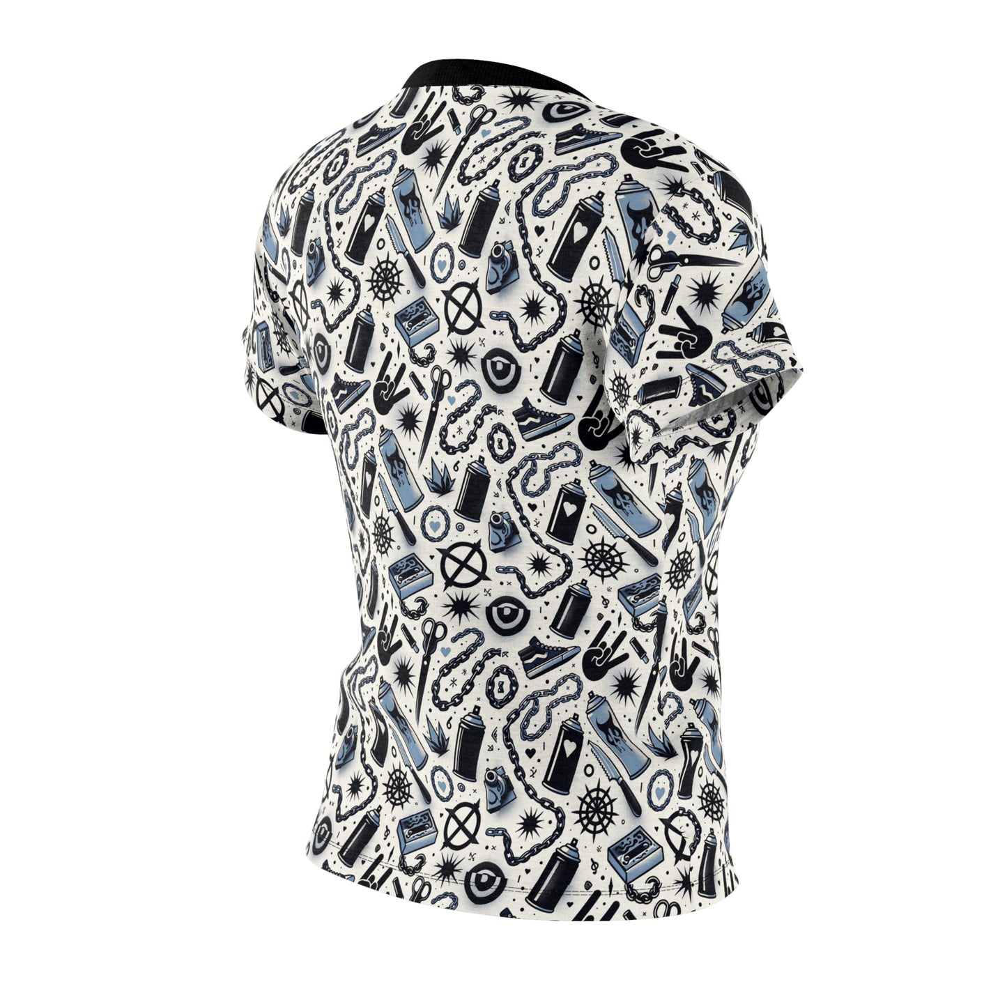 Cultural Rebellion Graphics Edgy and Rebellious With a Hint of Nostalgia Women's Cut & Sew Tee - 8404 Design-57