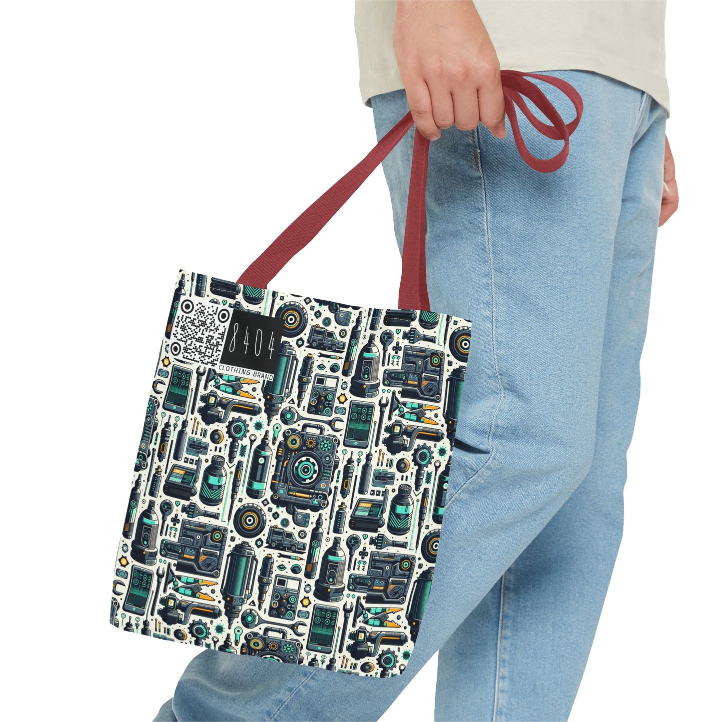 Tech Utility Fusion Modern Tech Streetwear Tote Bag - 8404 Design-53