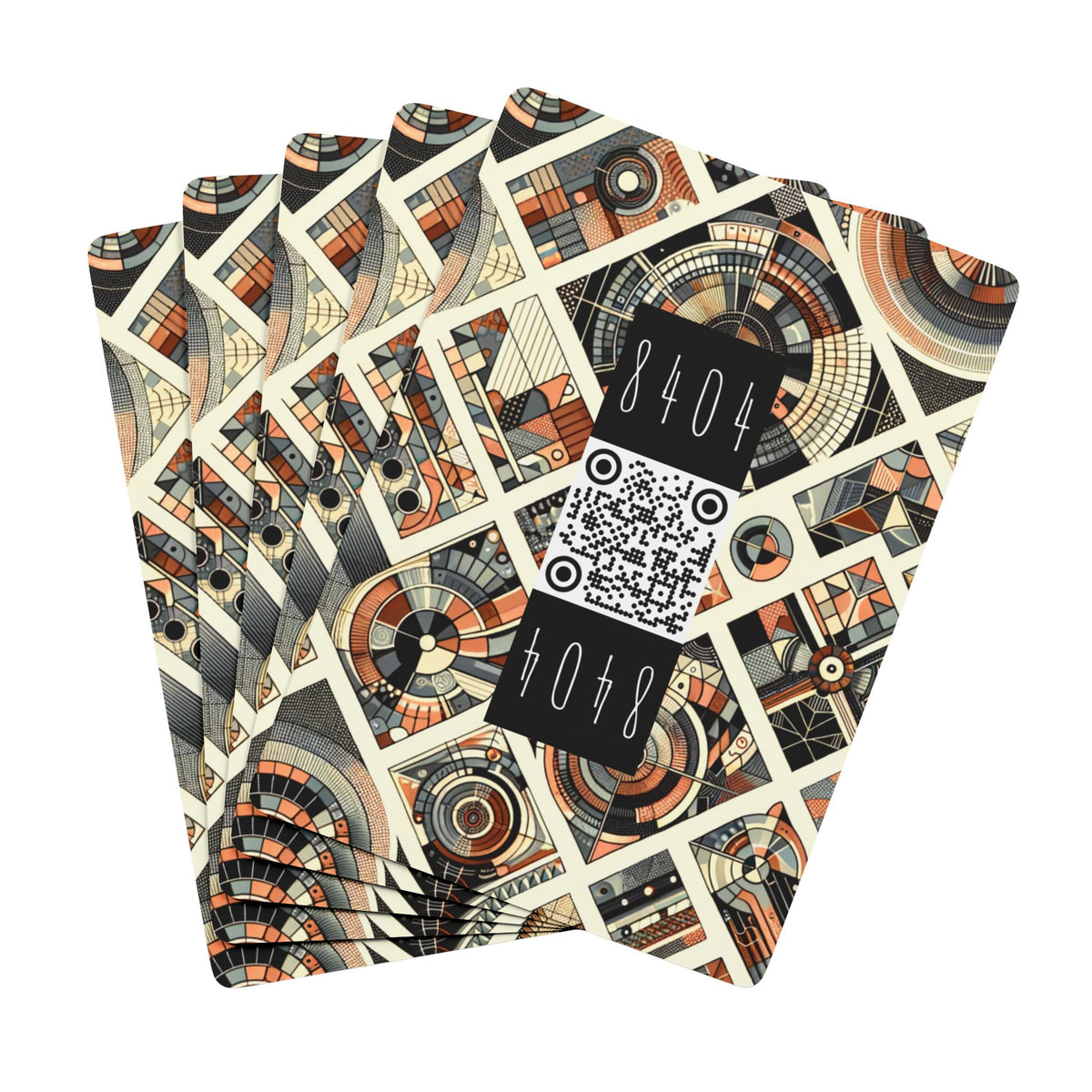 Tech Illusion Graphics Futuristic Artistry Poker Playing Cards - 8404 Design-50 B