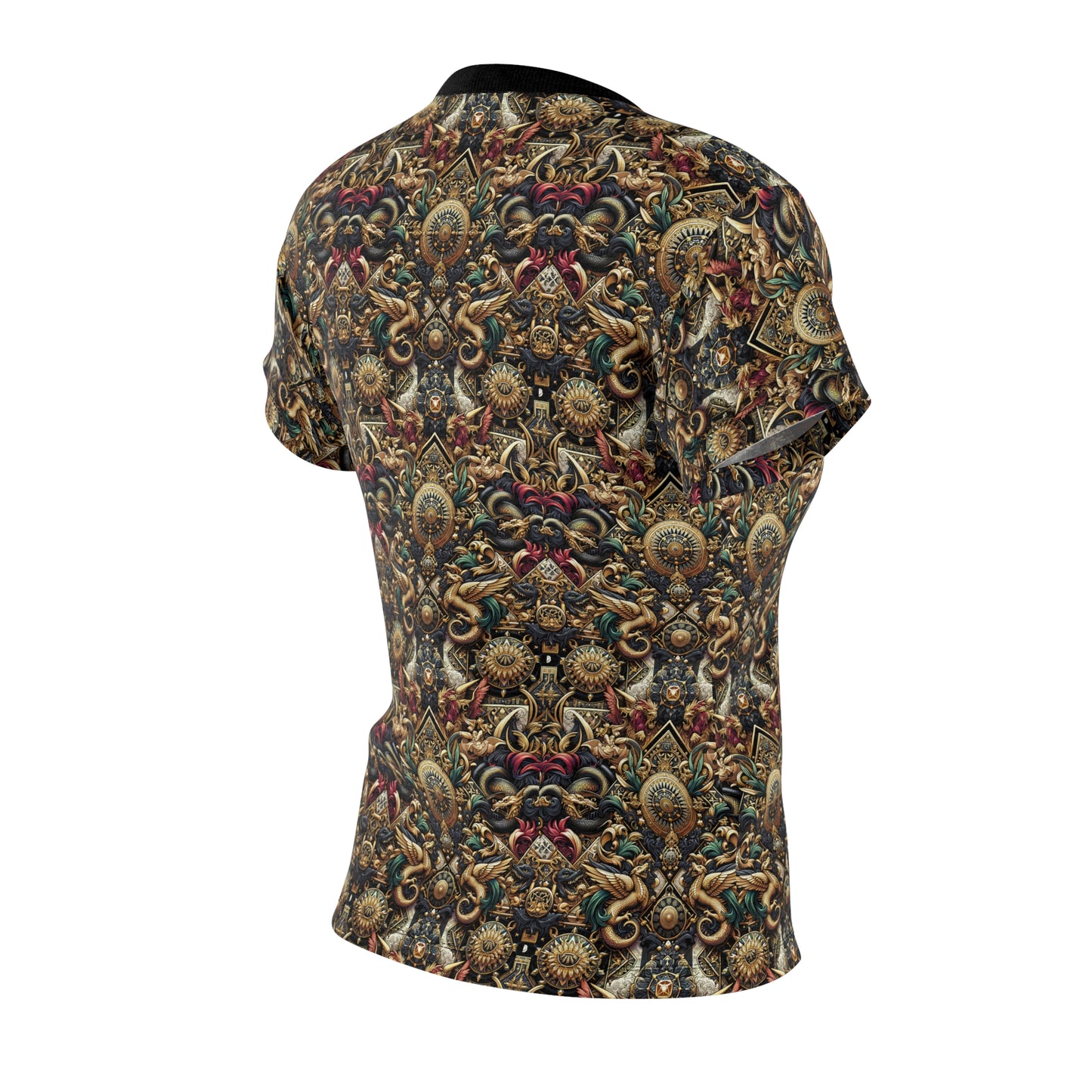 Digital Renaissance Luxurious Streetwear Inspired By Classical Art With a Modern Twist Women's Cut & Sew Tee - 8404 Design-76