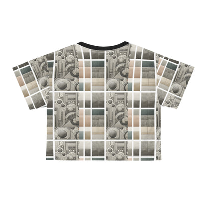 Tech Utility Chic Tech-Forward Minimalist Crop Tee - 8404 Design-59