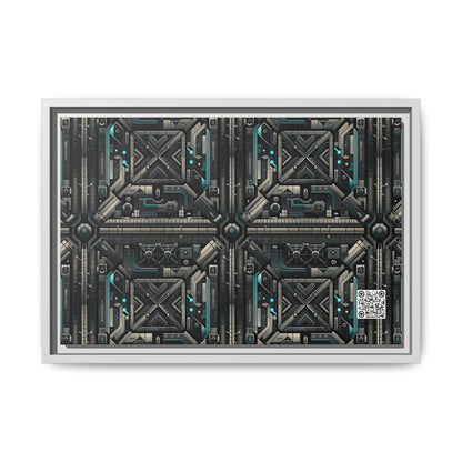 Tech Noir Futuristic Tech Aesthetic with a Dark Twist Matte Canvas, Framed (multi-color) - 8404 Design-59 B