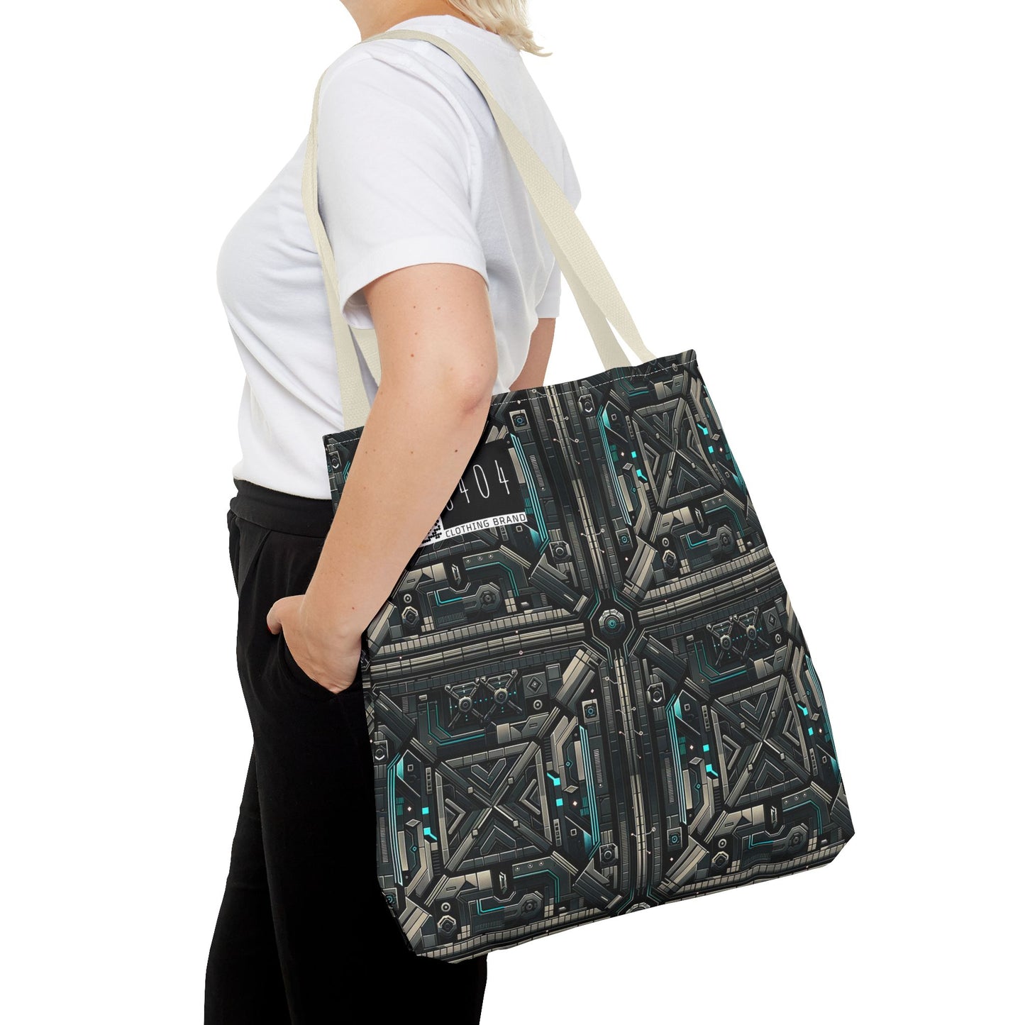 Tech Noir Futuristic Tech Aesthetic with a Dark Twist Tote Bag - 8404 Design-59
