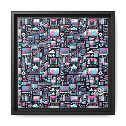 Digital Rebellion Youthful Streetwear with a Rebellious Digital Twist Matte Canvas, Framed (multi-color) - 8404 Design-71 B