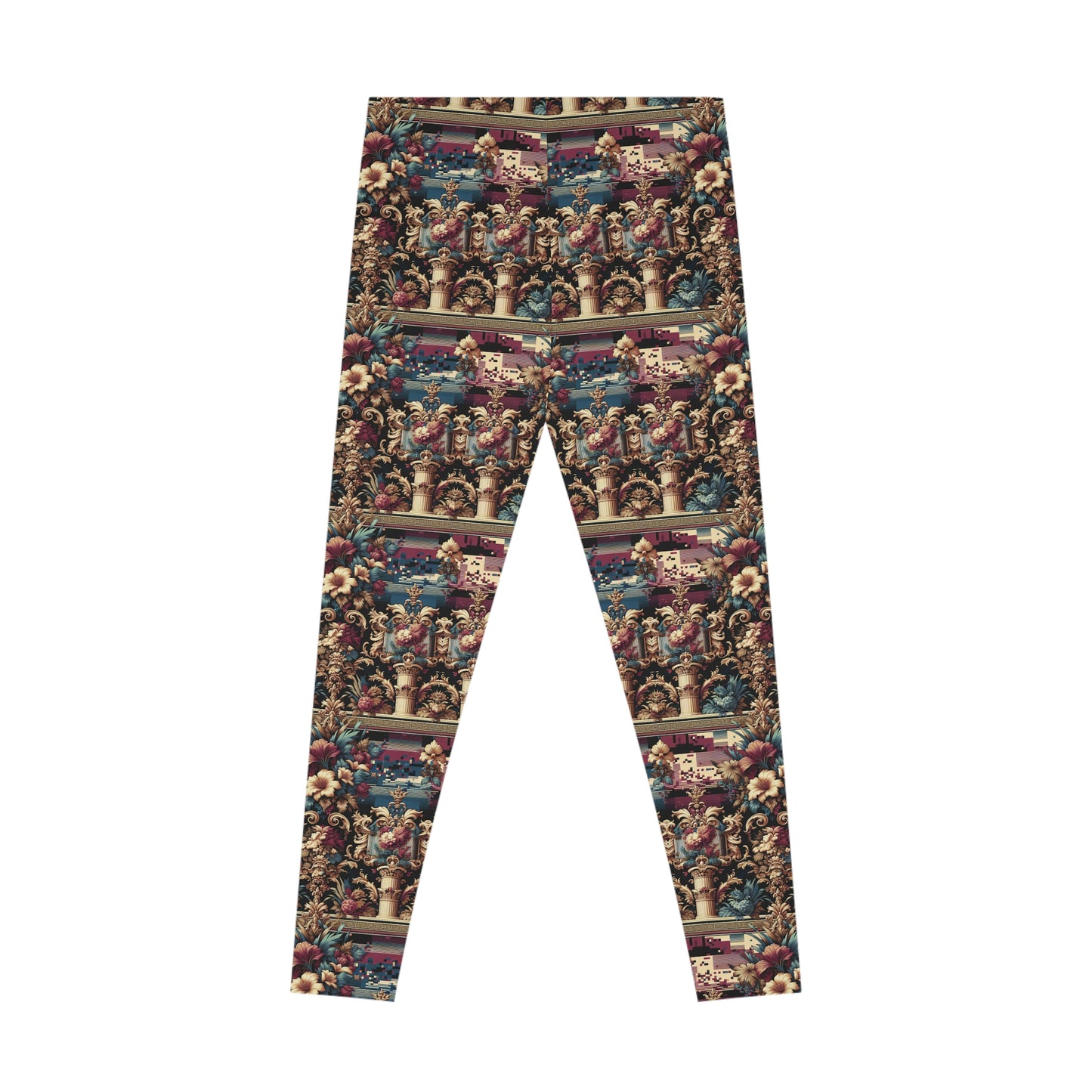 Digital Renaissance Modern Baroque Fusion Stretch Leggings - 8404 Design-58