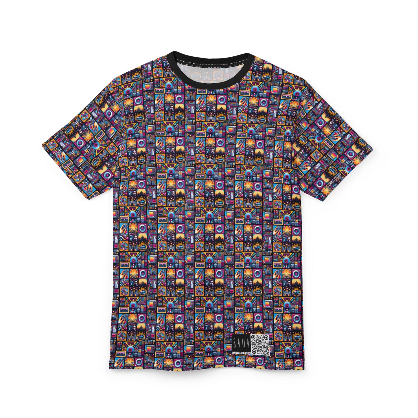 Digital Pop Culture Mashup Maximalist Pop Unisex Cut & Sew Tee - 8404 Design-52