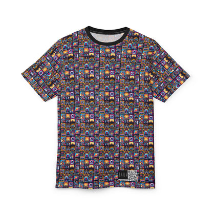 Digital Pop Culture Mashup Maximalist Pop Unisex Cut & Sew Tee - 8404 Design-52
