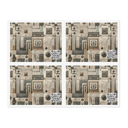 Tech Utility Chic Tech-Forward Minimalist Sticker Sheets - 8404 Design-54