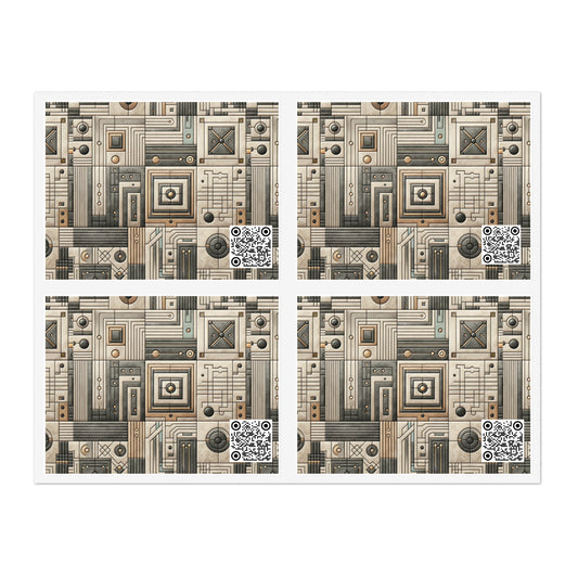 Tech Utility Chic Tech-Forward Minimalist Sticker Sheets - 8404 Design-54