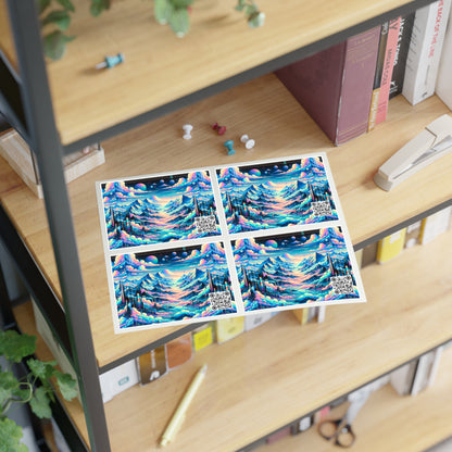 Digital Dreamscapes Digitally-Inspired Streetwear With a Dreamy, Surreal Twist Sticker Sheets - 8404 Design-69
