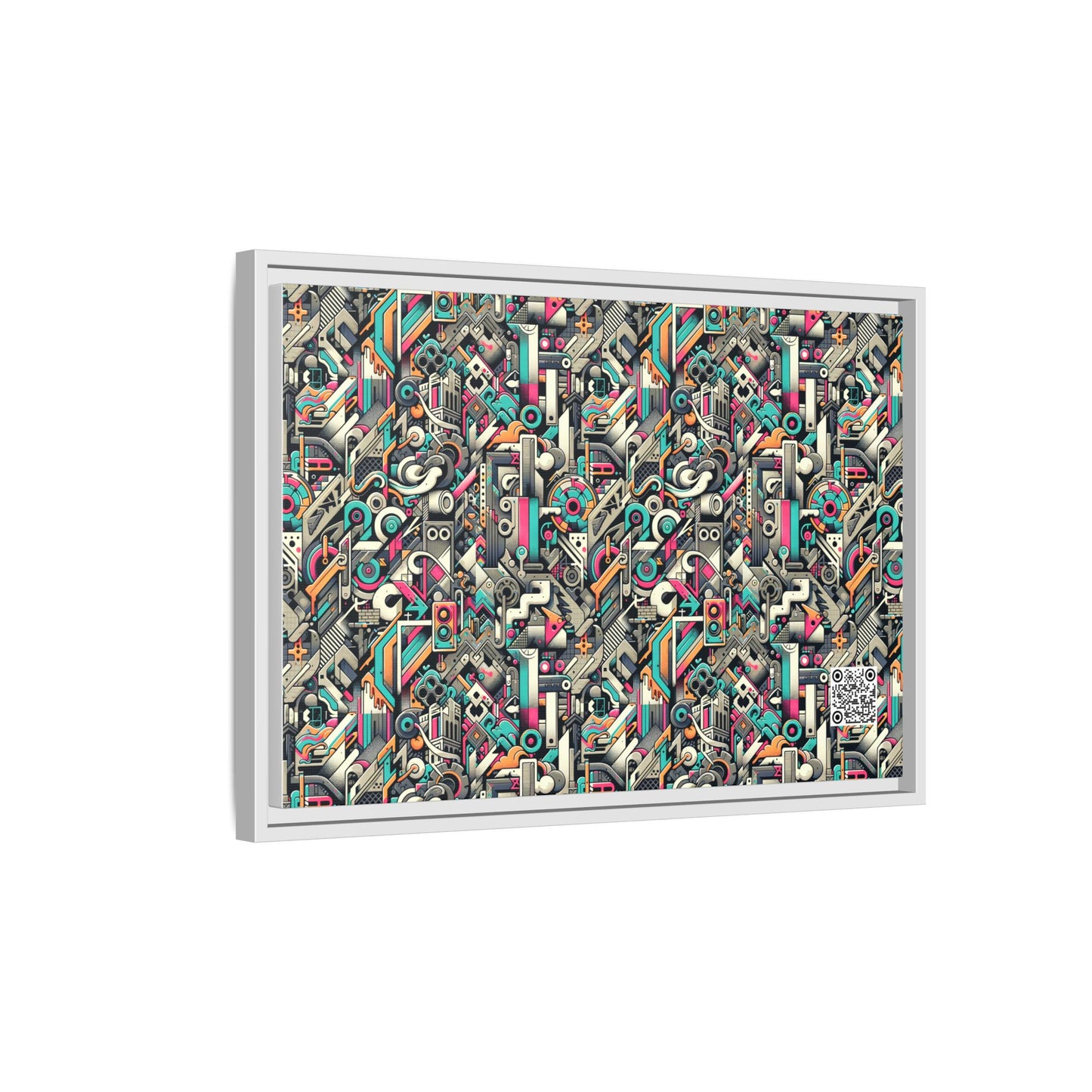 Digital Street Art Urban Street Style Matte Canvas, Framed (multi-color) - 8404 Design-74 B