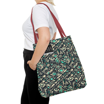 Tech Utility Fusion Modern Tech Streetwear Tote Bag - 8404 Design-49