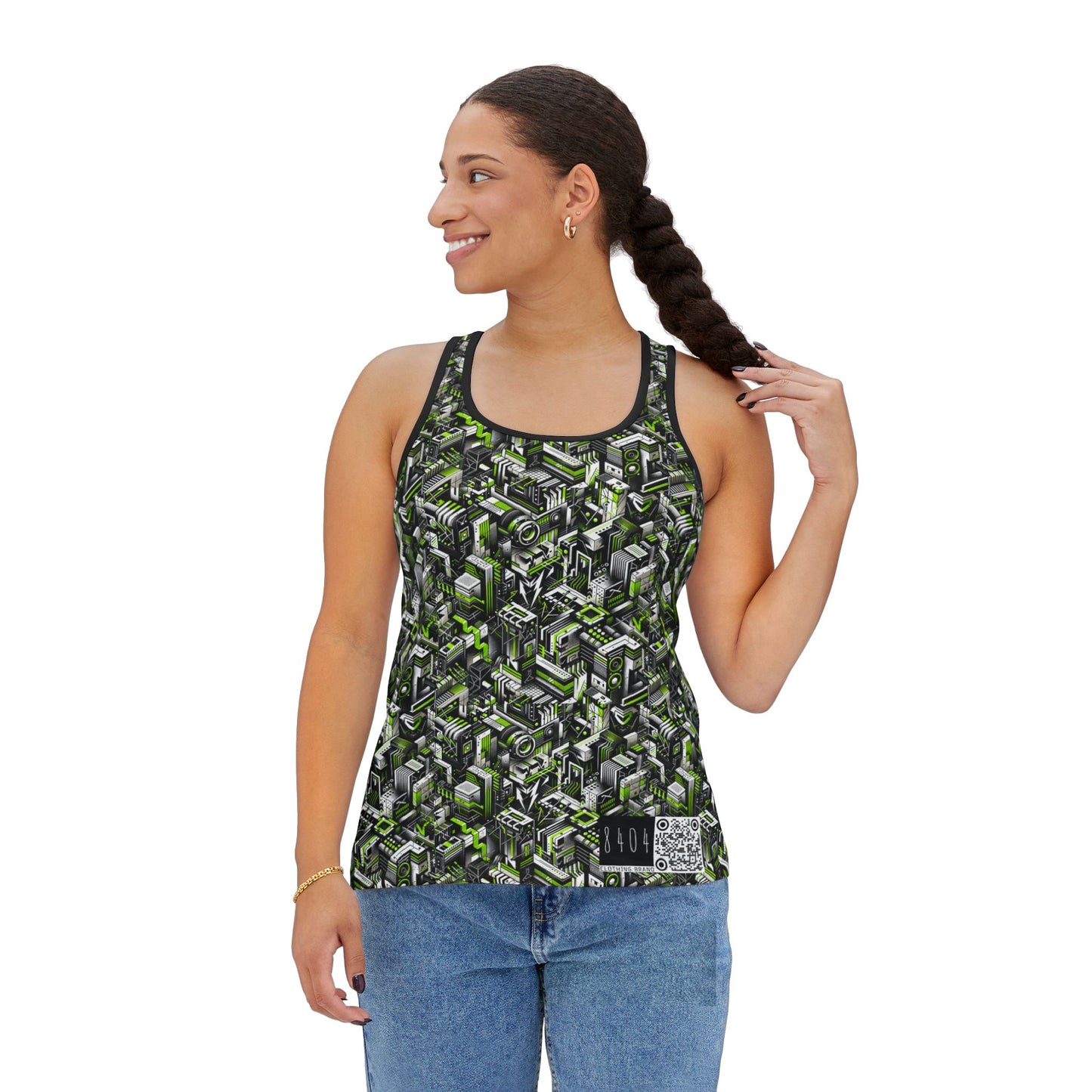 Graffiti Tech Fusion Bold Streetwear Fusion Women's Tank Top - 8404 Design-53