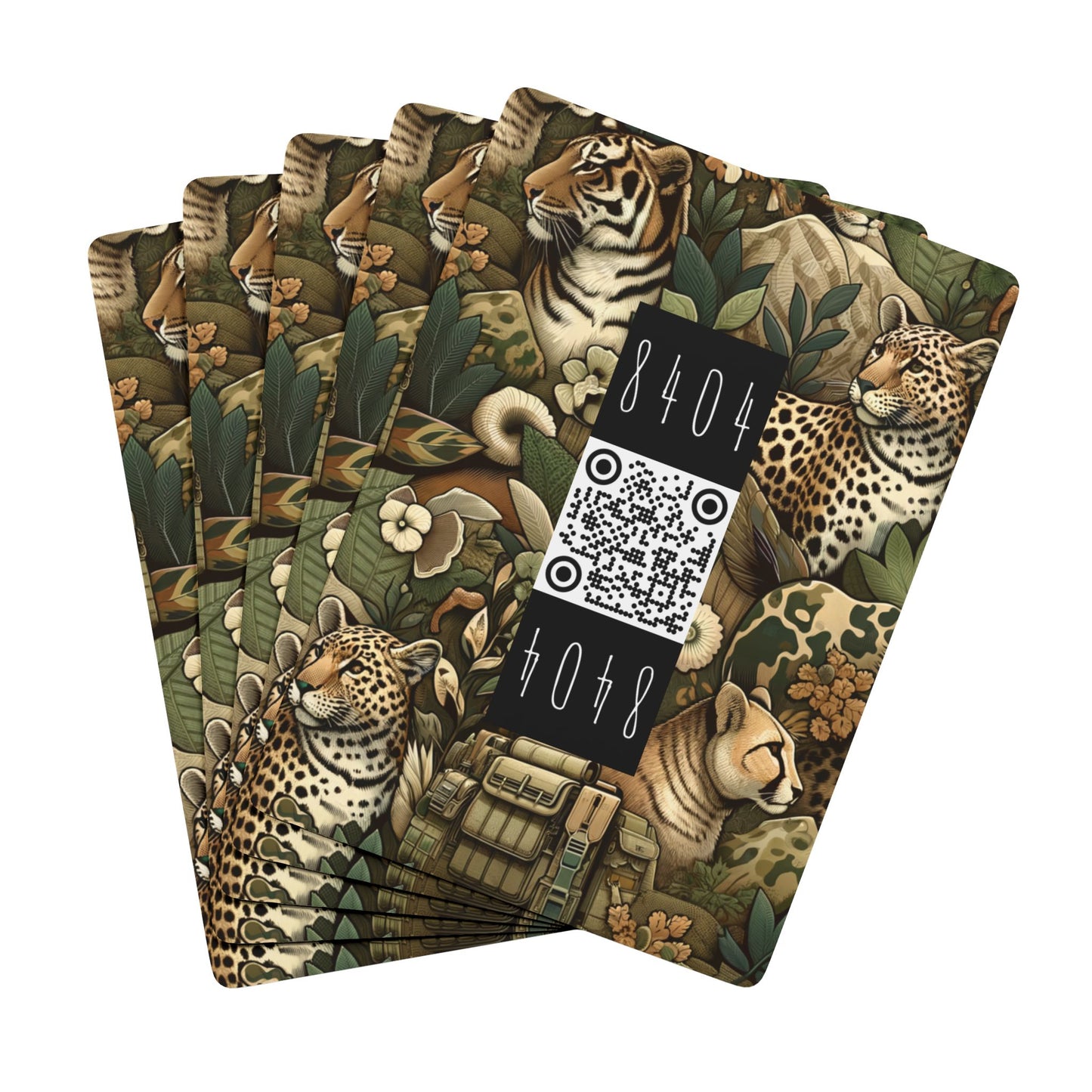 Streetwear Safari Urban Jungle Explorer Poker Playing Cards - 8404 Design-58 B