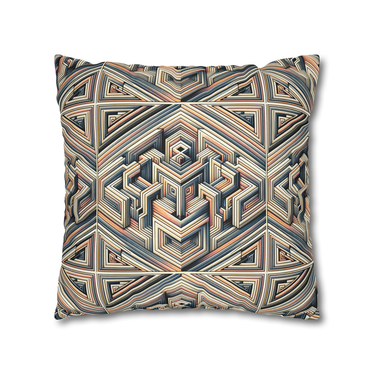 Tech Illusion Graphics Futuristic Artistry Spun Polyester Square Pillowcase - 8404 Design-52