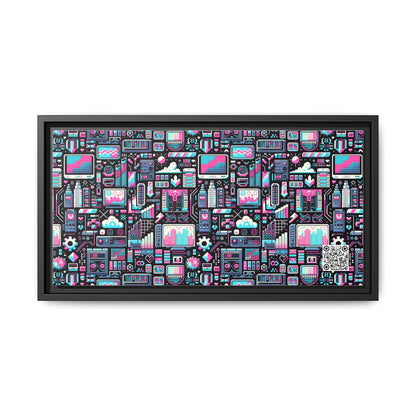 Digital Rebellion Youthful Streetwear with a Rebellious Digital Twist Matte Canvas, Framed (multi-color) - 8404 Design-71 B