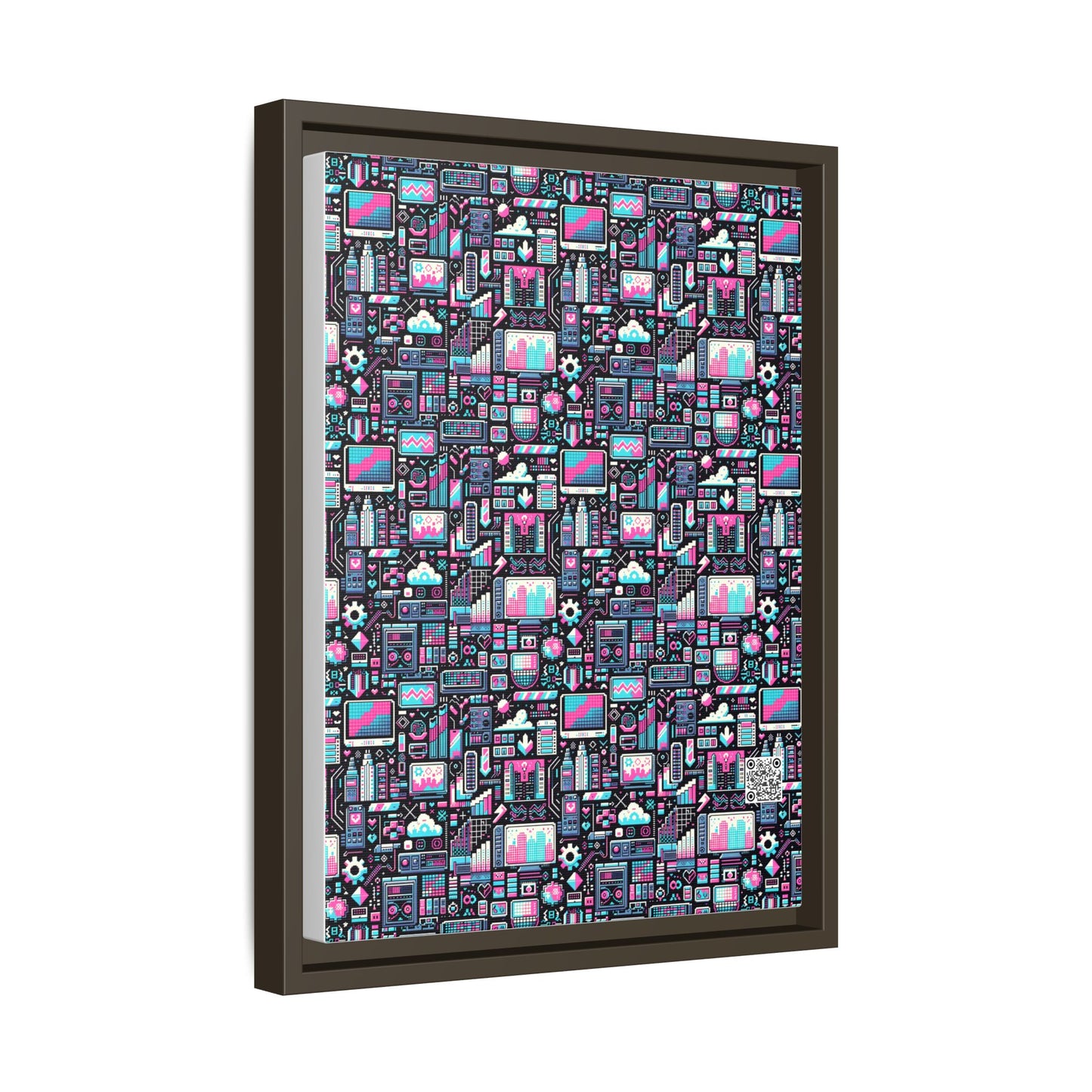 Digital Rebellion Youthful Streetwear with a Rebellious Digital Twist Matte Canvas, Framed (multi-color) - 8404 Design-71 A