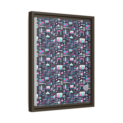 Digital Rebellion Youthful Streetwear with a Rebellious Digital Twist Matte Canvas, Framed (multi-color) - 8404 Design-71 A