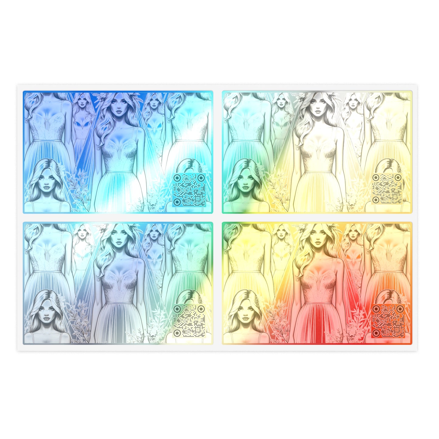 Chic Bridal Minimalism Modern Romantic Sticker Sheet - 8404 Design-58