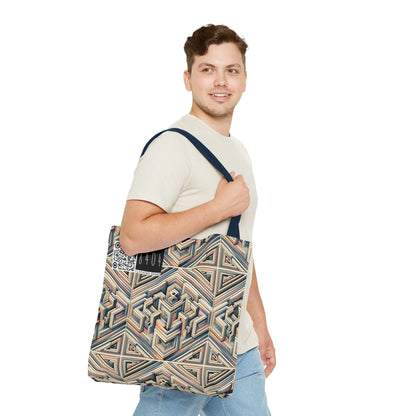Tech Illusion Graphics Futuristic Artistry Tote Bag - 8404 Design-52