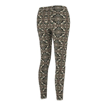 Cyber Garden Party Tech Garden Extravaganza Women's Cut & Sew Casual Leggings - 8404 Design-66