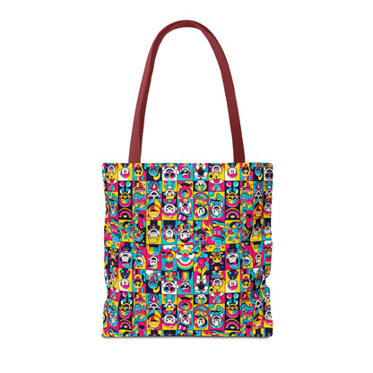 Neon Pop Playful Pop Culture Mashup Tote Bag - 8404 Design-60